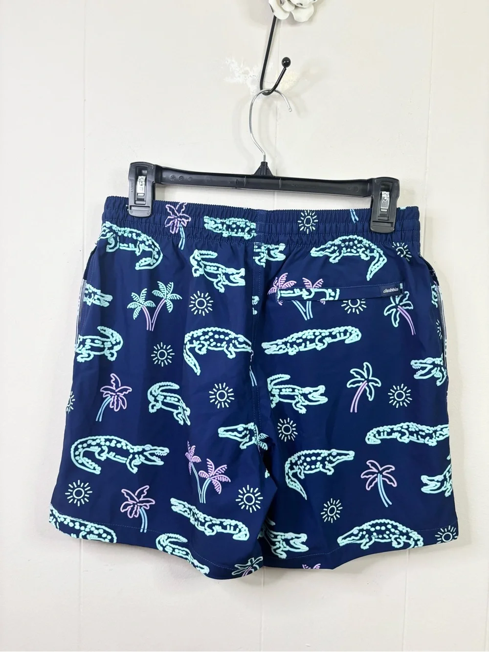 Chubbies The Neon Glades Stretch Swim Trunks size M 5.5 inch new navy blue